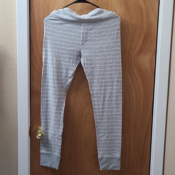 aerie Other - Light gray and white strip sleep pant